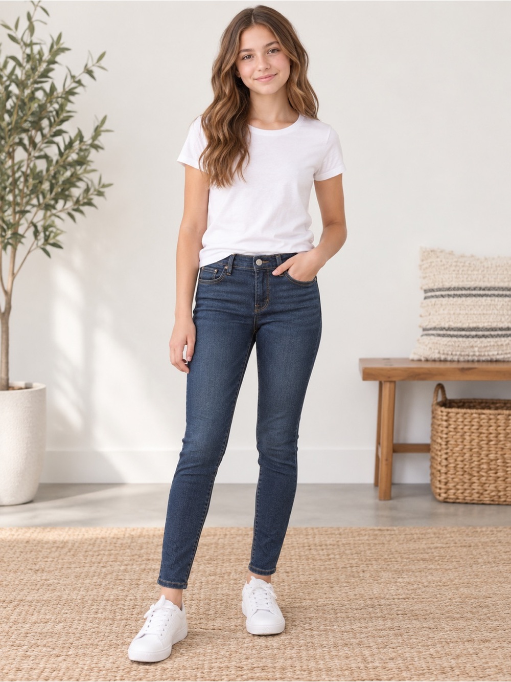 Levi's Girls Dark Blue Super  Skinny Jeans Sz 24